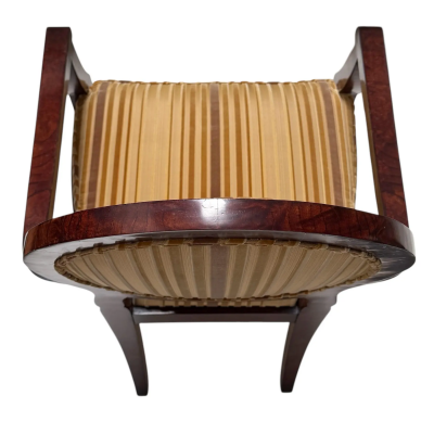 William Switzer Pair of William Switzer Chairs With New Nancy Corzine Silk Velvet Strip