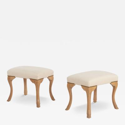 William Switzer Pair of William Switzer Stools circa 1985 Maple Hoof Foot Bases