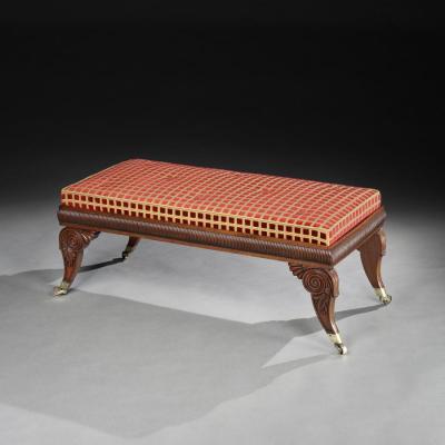 William Trotter RARE REGENCY WILLIAM TROTTER LONG STOOL SCOTLAND CIRCA 1820