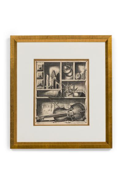William Ward Beecher Lithograph Still Life Titled Seance 