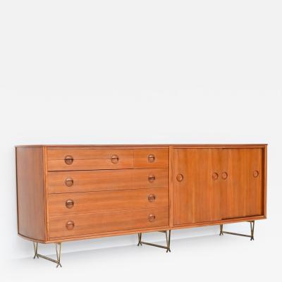 William Watting William Watting sideboard in walnut and brass Fristho The Netherlands 1954