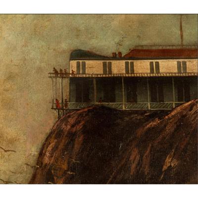 William Weaver Armstrong Antique Oil Painting of the Cliff House San Francisco by William Weaver