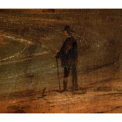 William Weaver Armstrong Antique Oil Painting of the Cliff House San Francisco by William Weaver