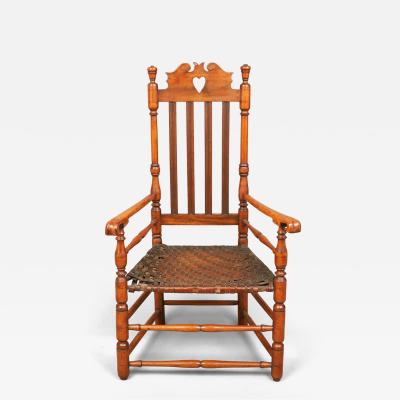 William and Mary Heart and Crown Banister Back Armchair