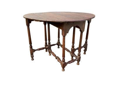 William and Mary Oak Gateleg Table