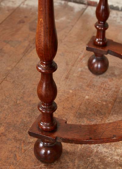 William and Mary Oak X Stretcher Table