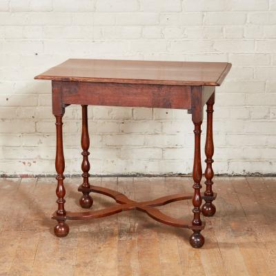 William and Mary Oak X Stretcher Table