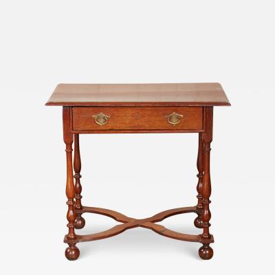 William and Mary Oak X Stretcher Table