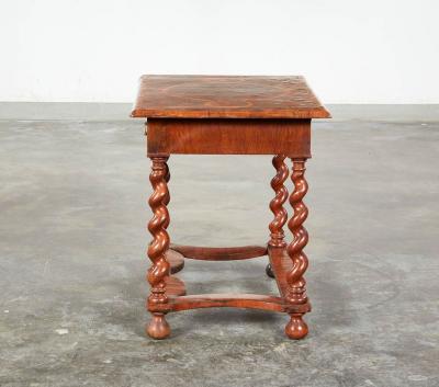 William and Mary Oyster Veneered Barley Twist Table