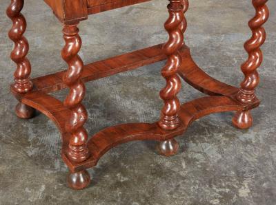William and Mary Oyster Veneered Barley Twist Table