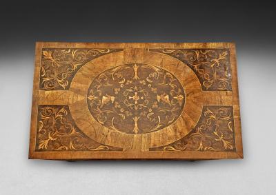 William and Mary Period Marquetry Inlaid Walnut Chest of Drawers