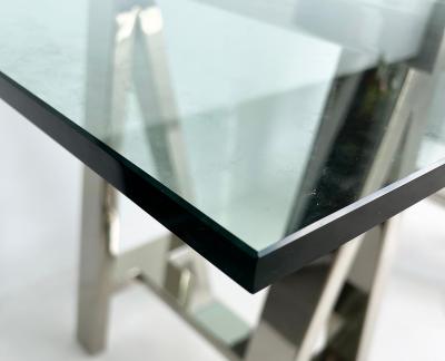 Williams Sonoma Williams Sonoma Home Mason Sawhorse Glass Top Table Writing Desk