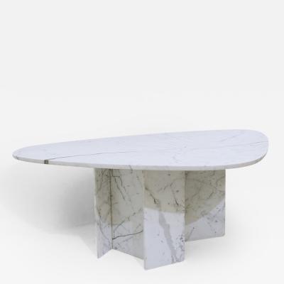 Willy Ballez Mid Century RHEA Marble Dining Table by Willy Ballez