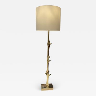 Willy Daro 1970s polished bronze sculptural floor lamp by Willy Daro