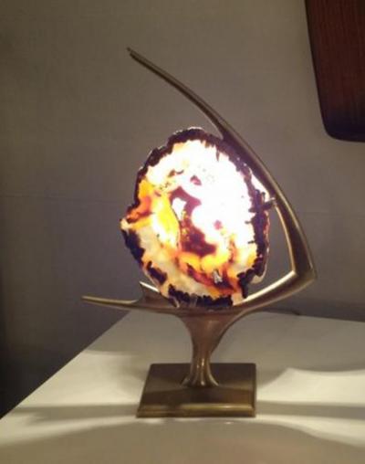 Willy Daro A Lit Table Sculpture in the style of Willy Daro