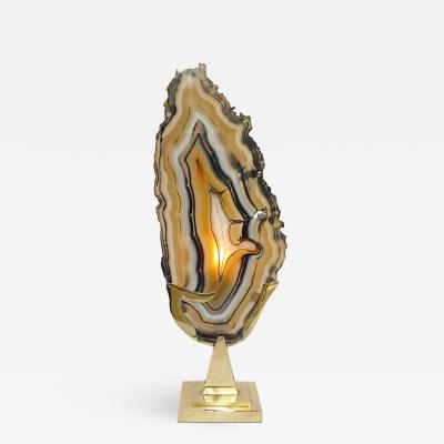 Willy Daro Agate Table Lamp by Willy Daro