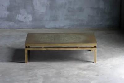 Willy Daro Brass Coffee Table by Willy Daro Belgium 1970s