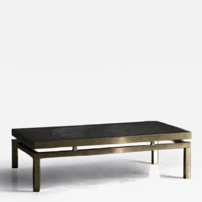 Willy Daro Brass Coffee Table by Willy Daro Belgium 1970s