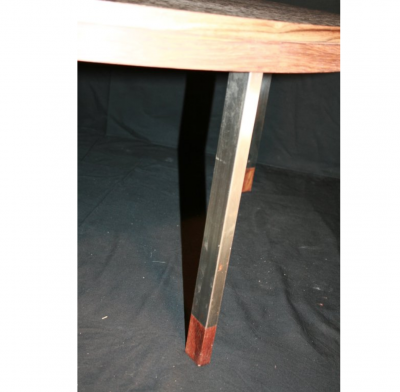 Willy Daro Etched steel circular coffee table