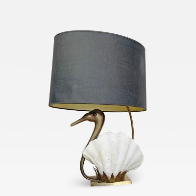 Willy Daro Exceptional Willy Daro Swan Table Lamp 1970 s