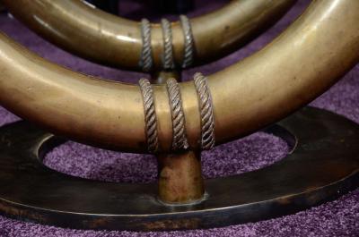 Willy Daro Massive bronze elephant trunk Cocktail Table