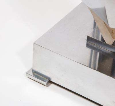 Willy Daro Nickel and Quartz table Lamp by Willy Daro Belgium c 1970