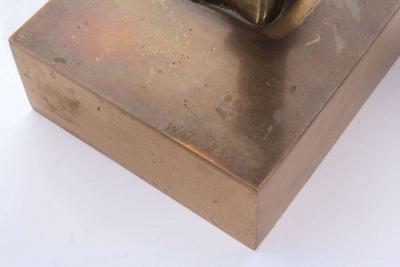 Willy Daro Pair of Bronze Egyptian lamps by Willy Daro