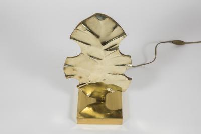 Willy Daro Pair of Sculptural polished bronze lamps by Willy DAro