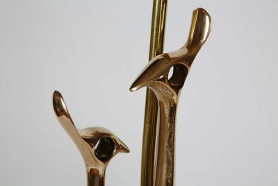 Willy Daro Pair of peacock table lamps