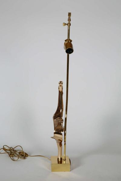 Willy Daro Pair of peacock table lamps