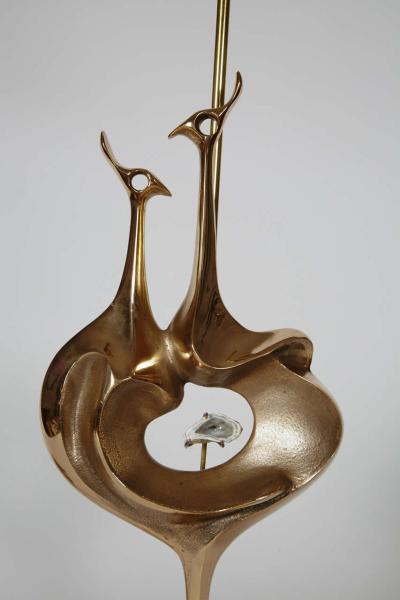 Willy Daro Pair of peacock table lamps