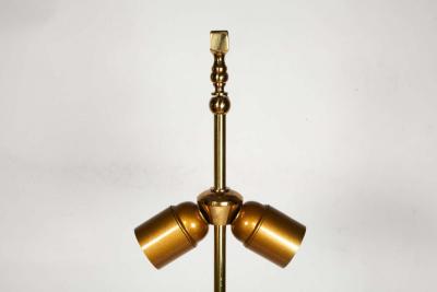 Willy Daro Pair of sculptural bronze lamps