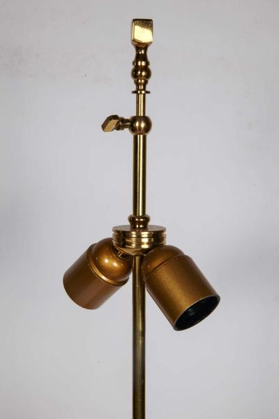 Willy Daro Pair of sculptural bronze lamps by Willy Daro