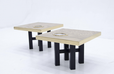 Willy Daro Pair of side tables by Willy Daro
