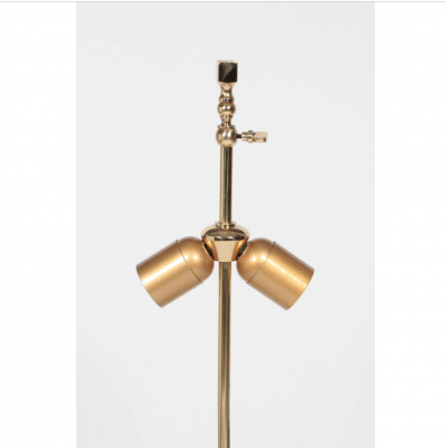 Willy Daro Pair of table lamps in bronze heart and cristal de roche by Willy Daro