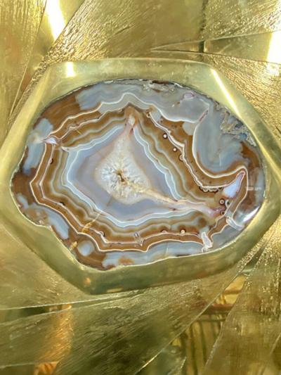 Willy Daro STUNNING BRASS ACID ETCHED COFFEE TABLE BY WILLY DARO