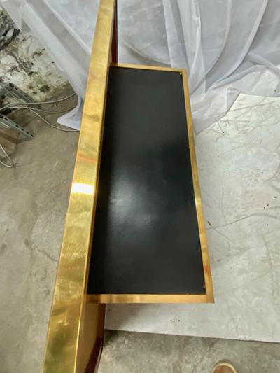 Willy Daro STUNNING BRASS ACID ETCHED COFFEE TABLE BY WILLY DARO