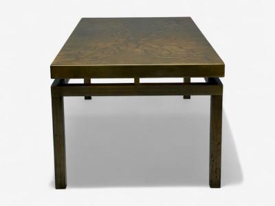 Willy Daro Willy Daro Engraved Brass Coffee Table Belgium 1970s