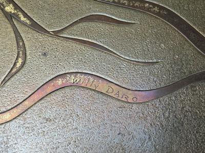 Willy Daro Willy Daro Engraved Brass Coffee Table Belgium 1970s