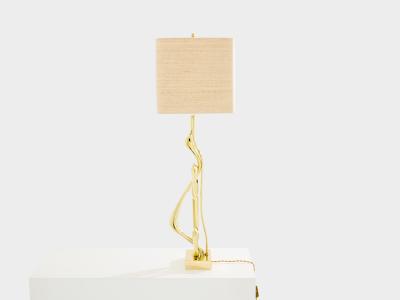 Willy Daro Willy Daro bronze sculpture table lamp 1970