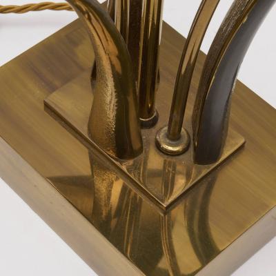 Willy Daro important Bronze and Quartz Table Lamp by Willy Daro