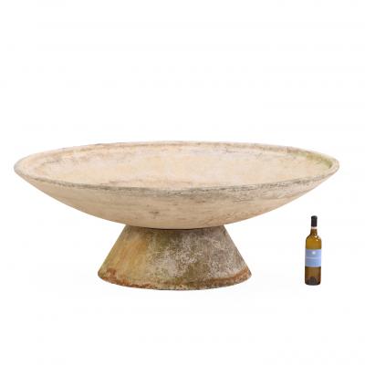 Willy Guhl A Large Two Piece Cast Stone Planter Urn attributed to Willy Guhl C 1970 