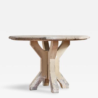 Willy Guhl French Concrete Octogonal Table