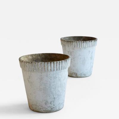 Willy Guhl PAIR OF CONCRETE PLANTERS BY WILLY GUHL