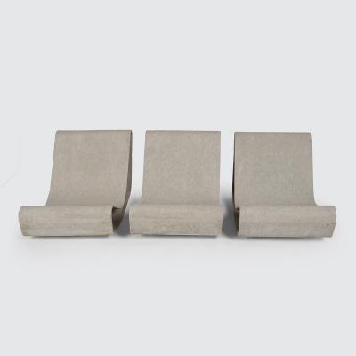 Willy Guhl SET OF 3 LOOP WILLY GUHL SLIPPER CHAIRS 1964 