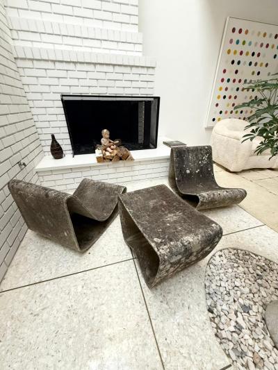 Willy Guhl Willy Guhl Loop Chairs and Side Table