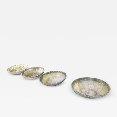Willy Guhl Willy Guhl for Eternit 2 Pairs Mid Century Modern concrete Garden Dish Planters