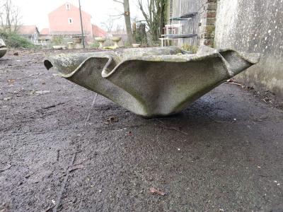 Willy Guhl Willy Guhl for Eternit Large Handkerchief Elephant Ear Planter with Loss to Edge