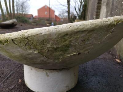 Willy Guhl Willy Guhl for Eternit a Mid Century Modern Concrete Garden Planter with Stand