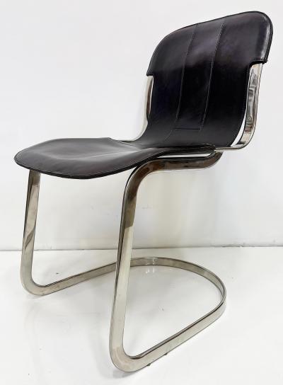 Willy Rizzo 1970s Willy Rizzo Model C2 Dining Chairs For Cidue Set of 4 Itally